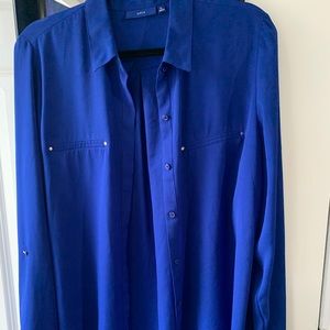Blue button up